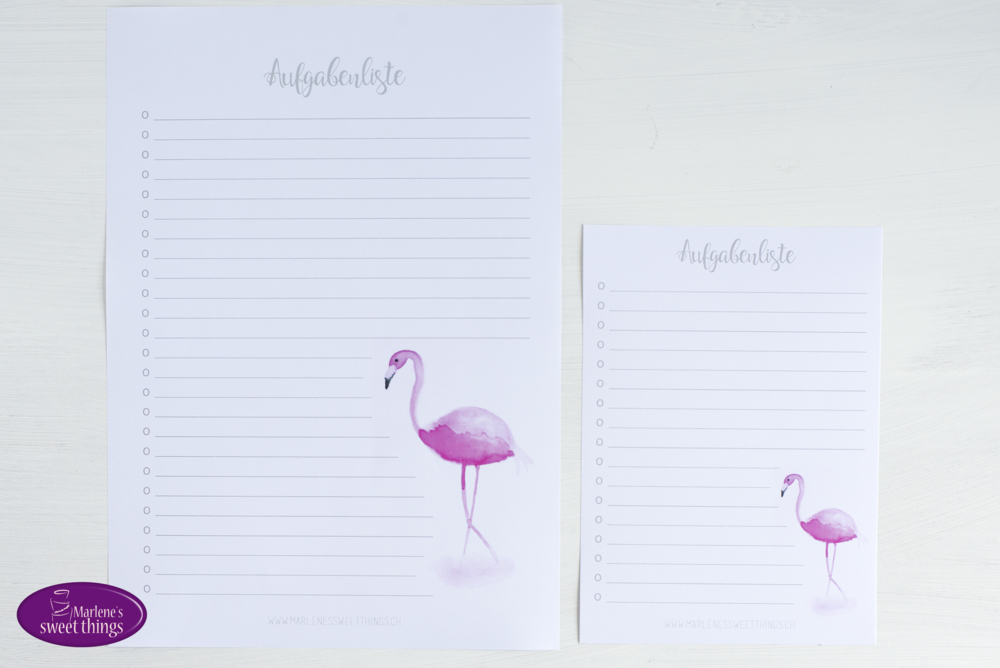 Flamingo Aufgabenliste Printable 2